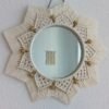 Miroir en Macramé : Un élégant soleil blanc